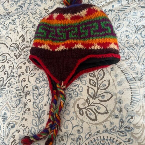 Colorful Knit Wool Winter Hat - Picture 2 of 2